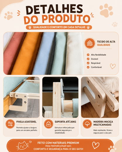 🐾 Caminha Suspensa para Móveis – Seu Pet Sempre ao Seu Lado