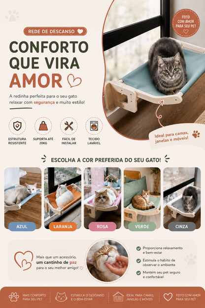 🐾 Caminha Suspensa para Móveis – Seu Pet Sempre ao Seu Lado