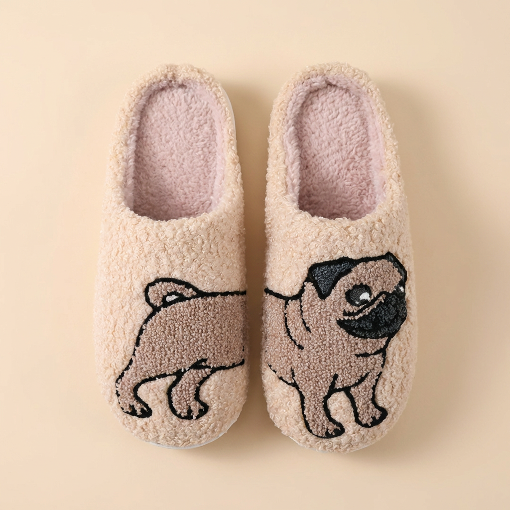 Pantufa Cachorro Pug - Seus Pés Sempre Quentinhos